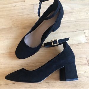 Block heels with ankle straps